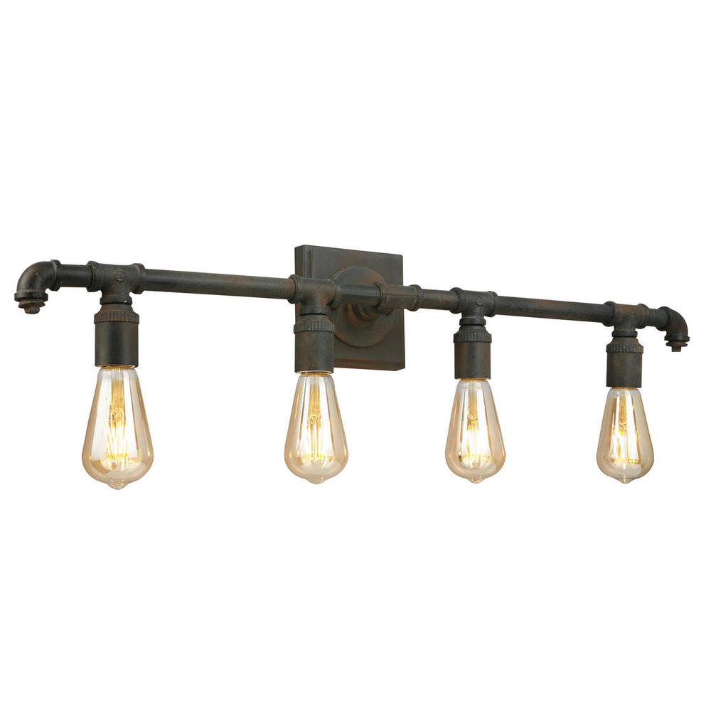 4 LT Open Bulb Bath/Vanity Light w/ a Zinc Finish