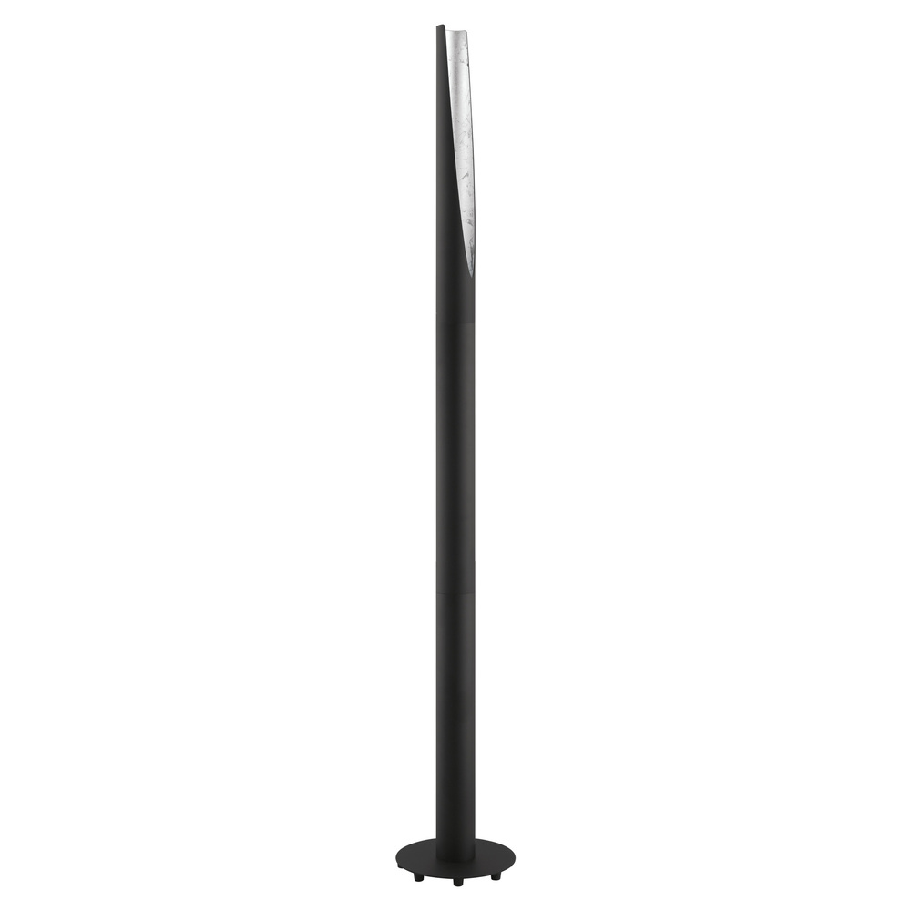 1 LT Floor Lamp w/ Matte Black & Silver  Finish