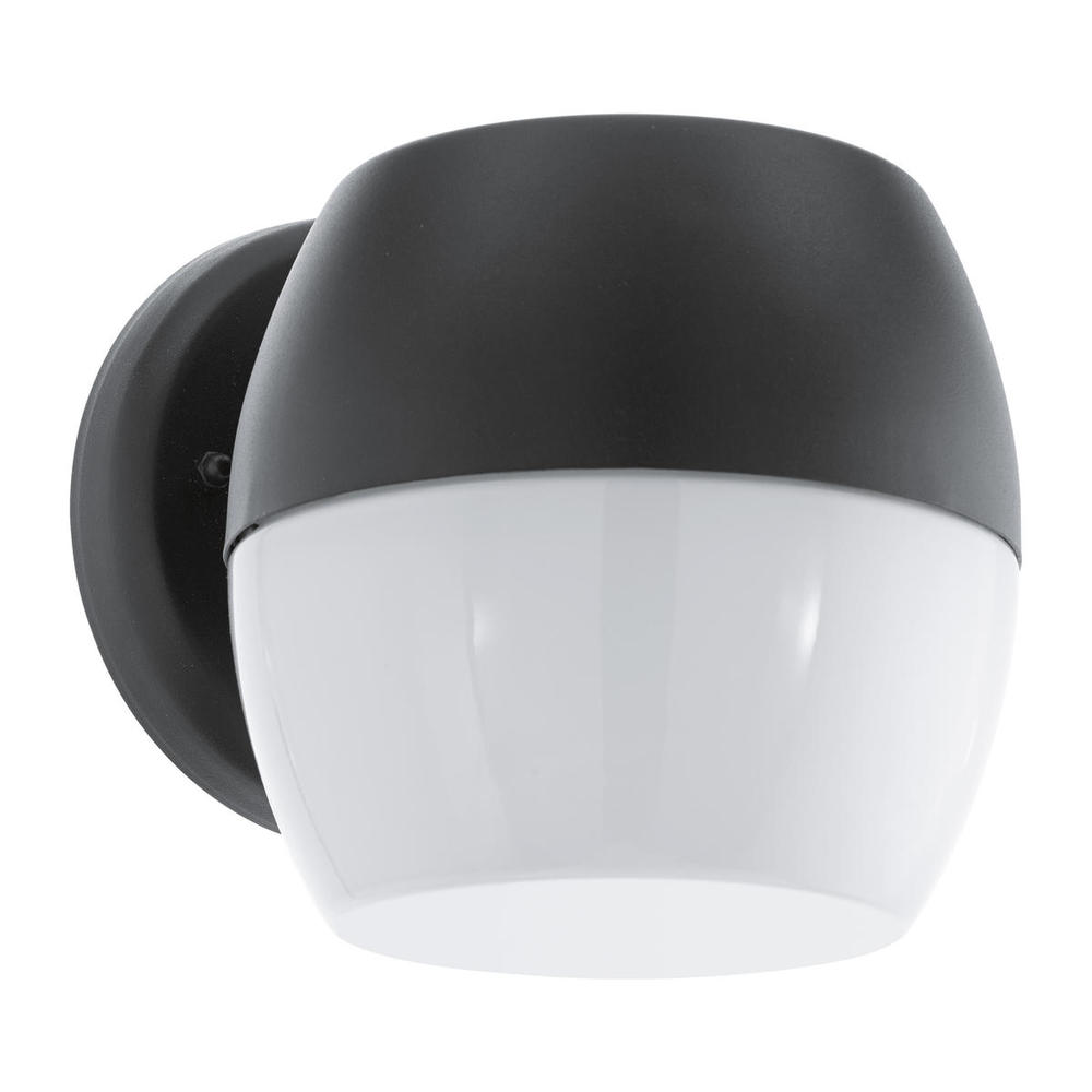 1 LT LED Outdoor Wall Light w/ Black Finish & Satin Glass Diffuser