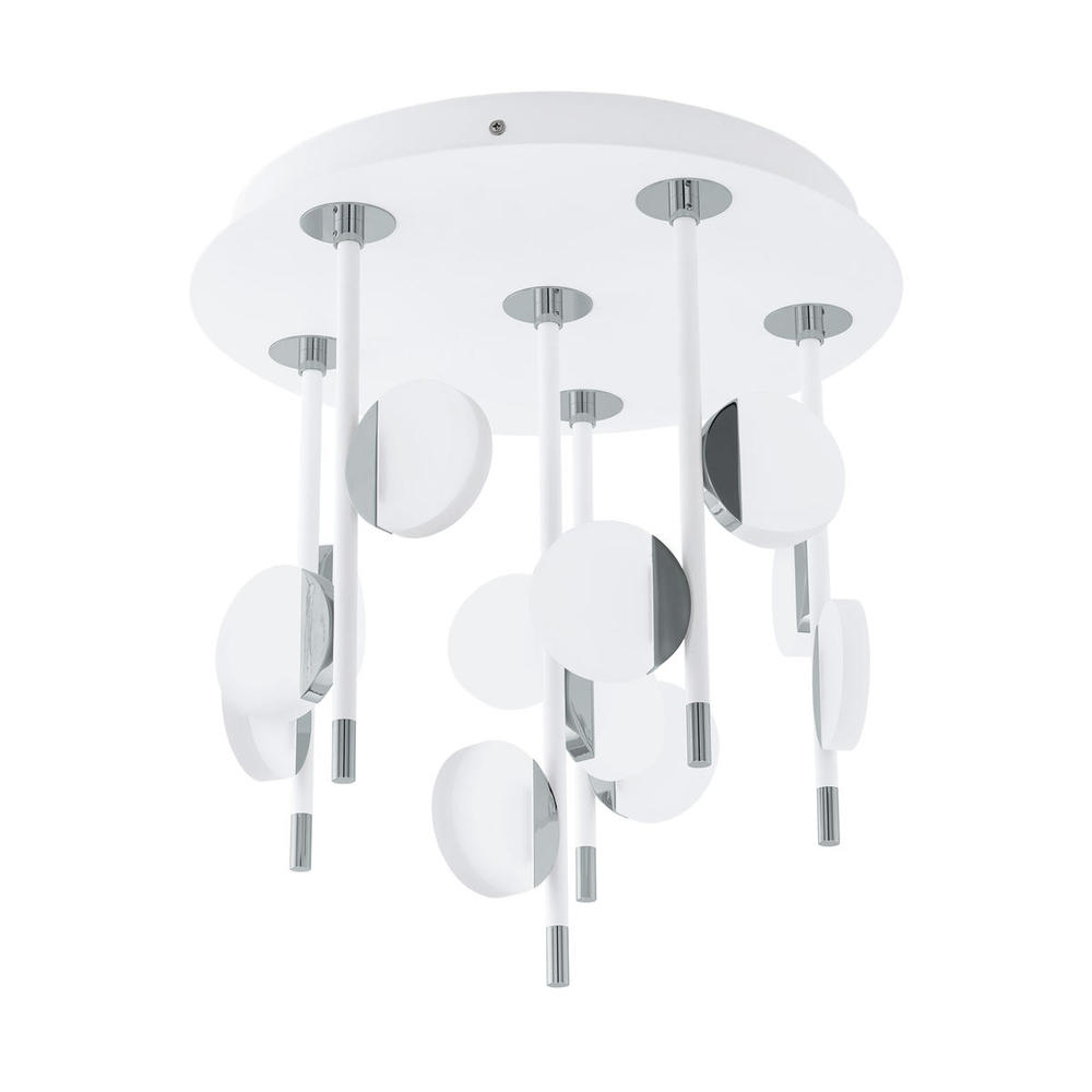12 LT LED Ceiling Light w/ White & Chrome Finish