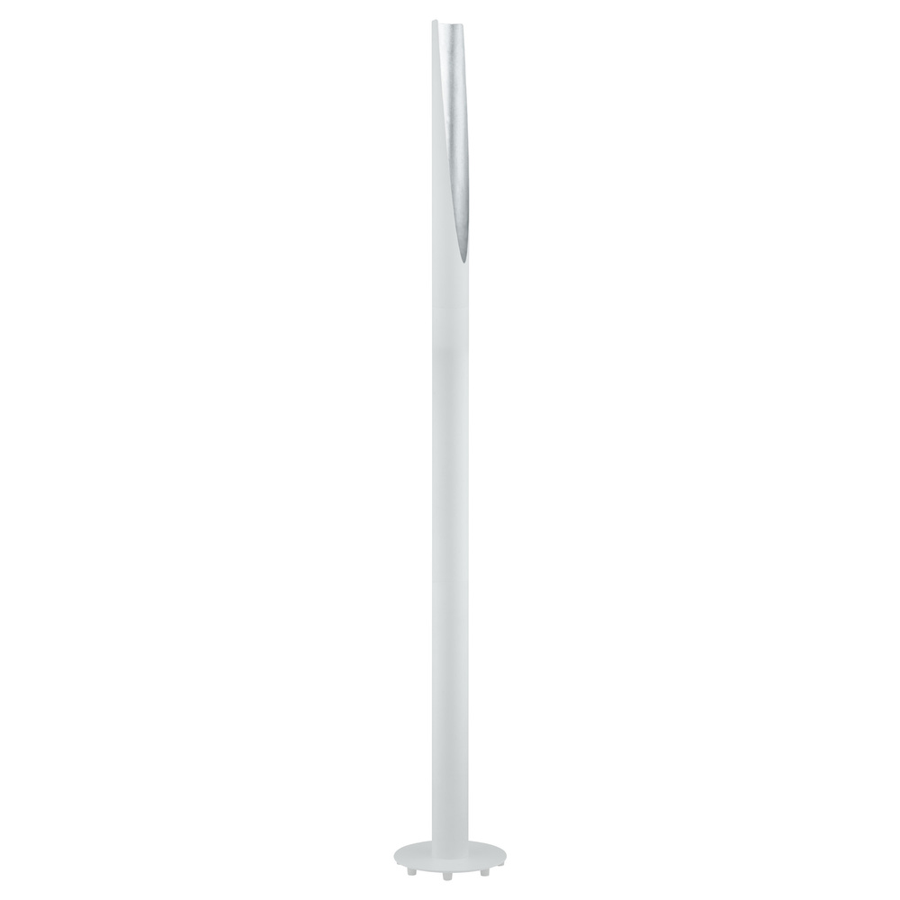 1 LT Floor Lamp w/ White & Silver Finish