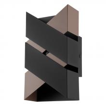 Eglo 99689A - 1 LT Integrated LED  Wall Light w/ Structured Black & Mocha Finish