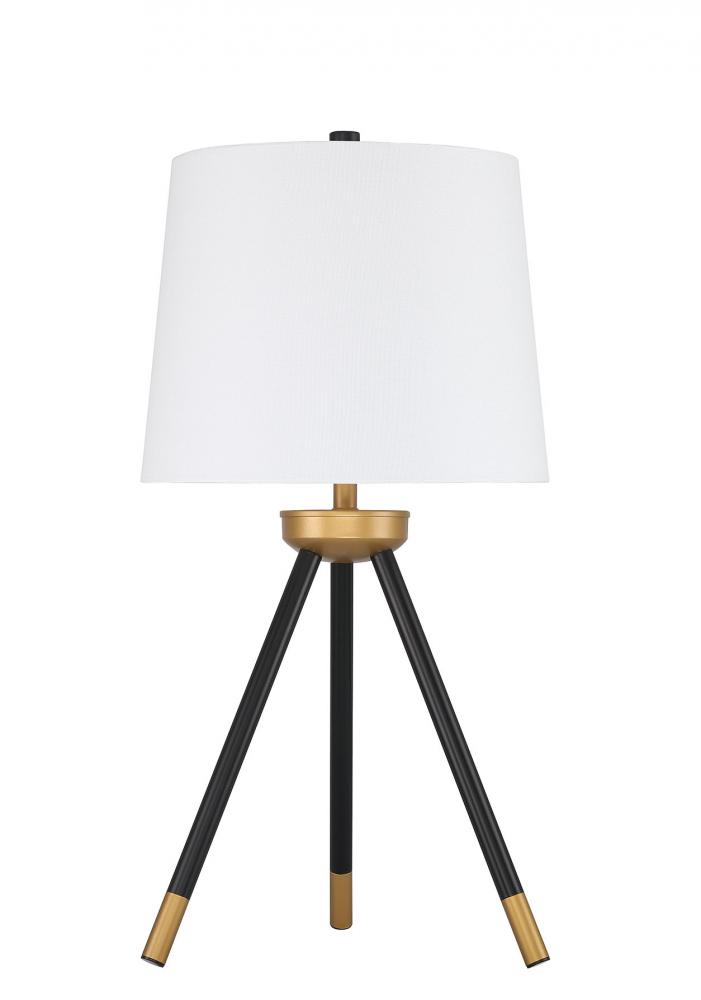 BL74LTX, Black/Satin Brass Tri-pod Base with White Shade (2 Pack)