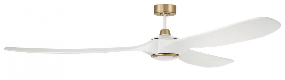 84"  Ceiling Fan w/DC Motor, w/Blades & LED Light Kit, Damp Rated