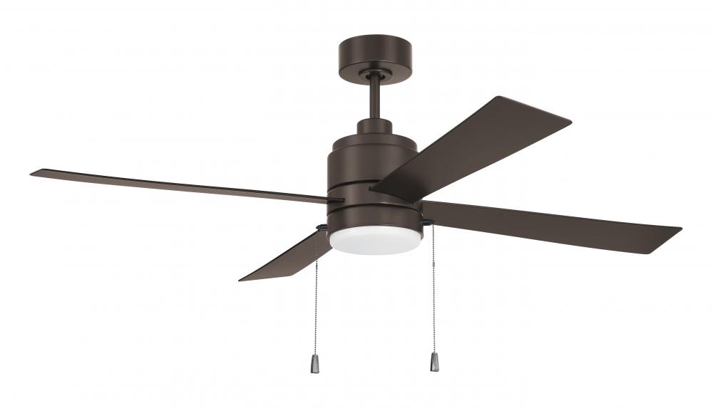 52" Ceiling Fan Outdoor Wet Rated w/ABS blades & LED Light Kit