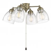Craftmade LK401105-SB-LED - 4 Light with Clear Seeded Glass w/4x7w LED