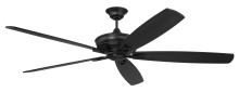 Craftmade SNT72FB5 - 72" Santori Indoor/Outdoor (Damp) in Flat Black w/ Flat Black Blades