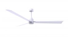Matthews Fan Company AK-MWH-MWH-72 - Alessandra 3-blade transitional ceiling fan in matte white finish with matte white blades. Optimiz