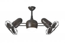 Matthews Fan Company DGLK-TB-MTL - Dagny 360° double-headed rotational ceiling fan with light kit in Textured Bronze finish with met