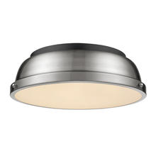 Golden 3602-14 BLK-PW - Duncan 3-Light Bath Vanity in Aged Brass with Clear Glass