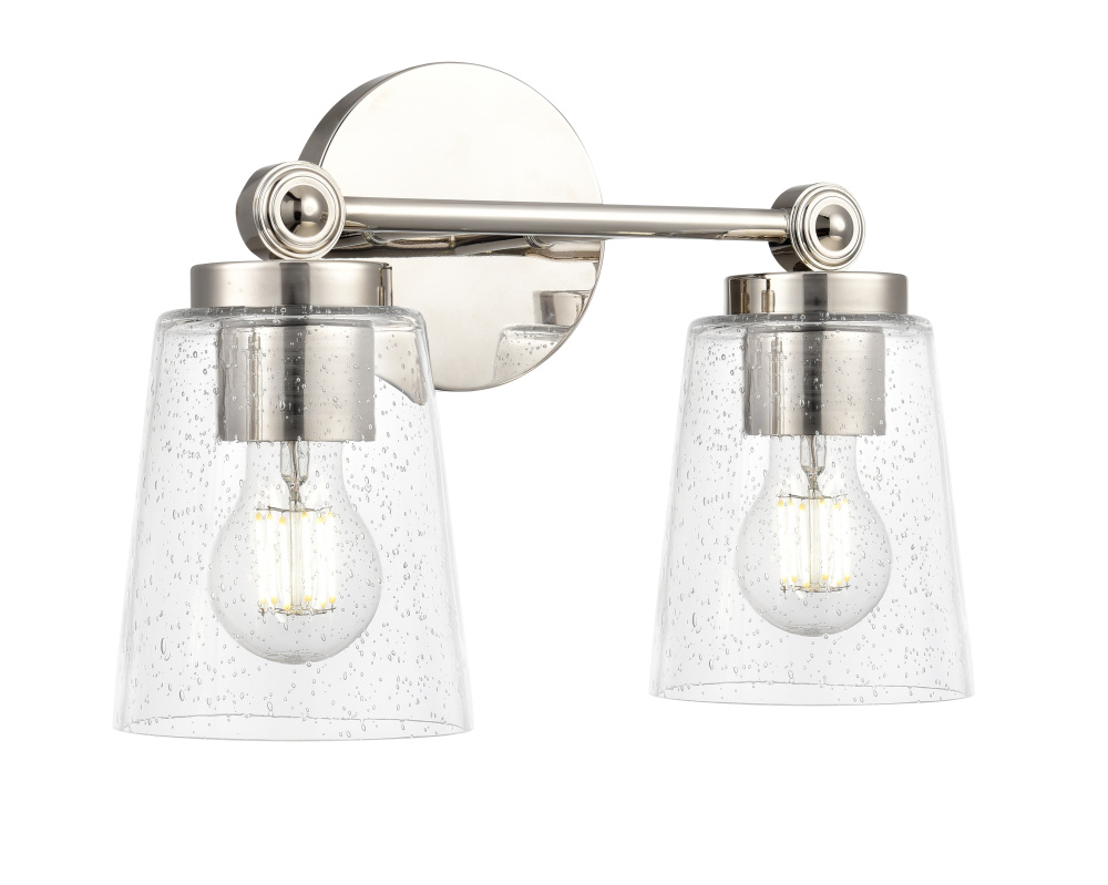 Lauryn 13.5" Wide 2-Light Vanity - Polished Nickel