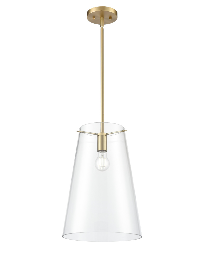 Maccan 11.75" Wide 1-Light Pendant - Vintage Brass