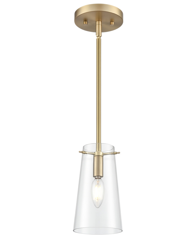 Maccan 5" Wide 1-Light Pendant - Vintage Brass