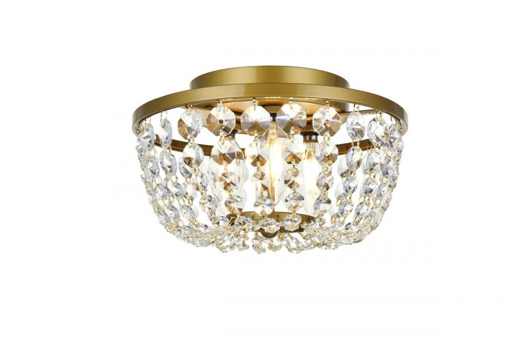 Cora 10 inch flush mount in brass