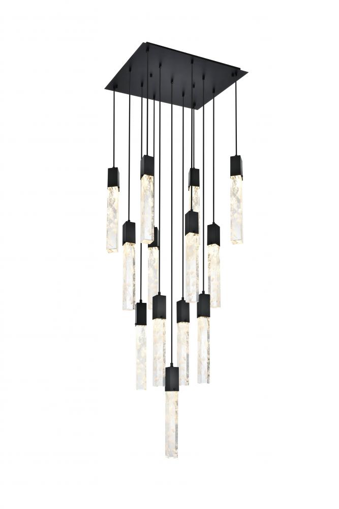 Pendant L26"W26"H24"L13 Black