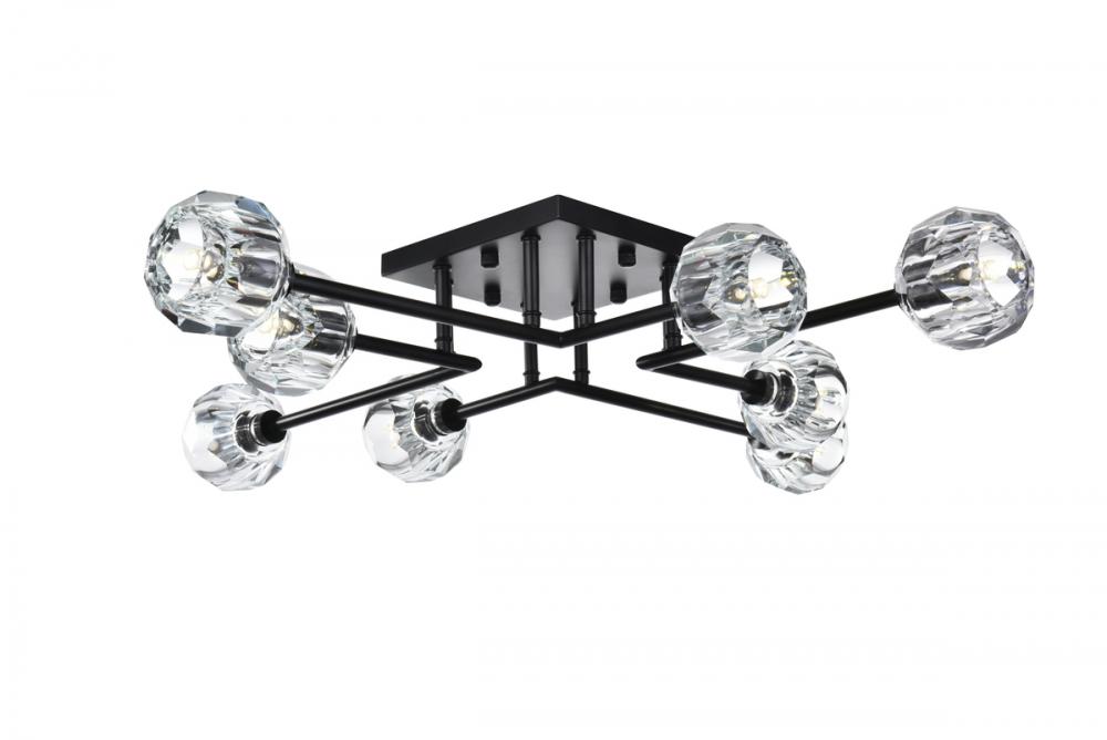 Eren Flush Mount L31" W31" H5.5" L8 Black