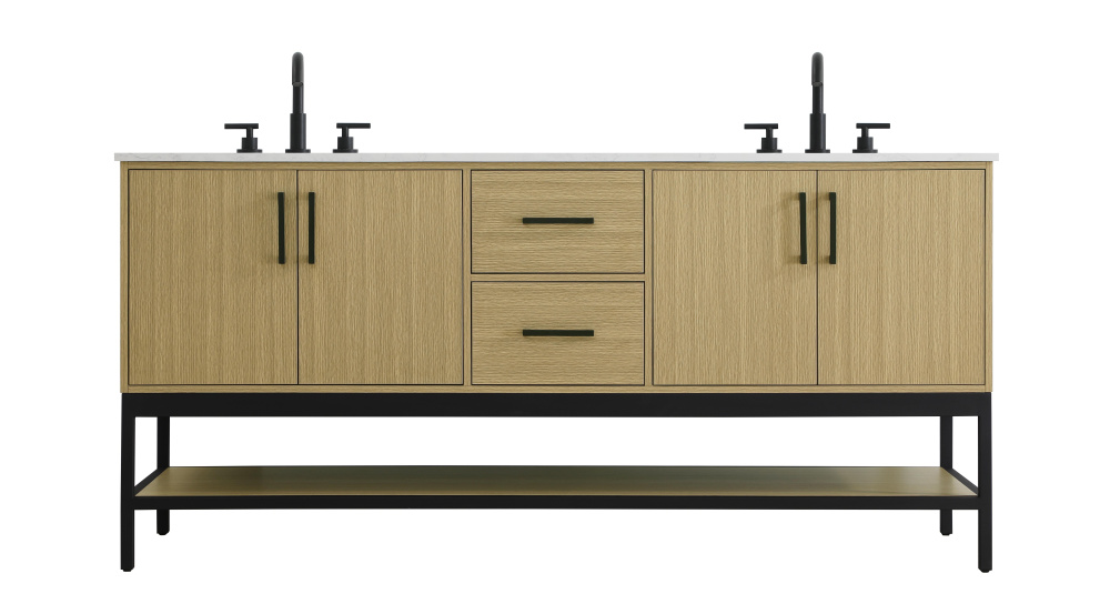 Vanity Cabinet 4Dr2Dw 72"x22"x34" Honey Brown