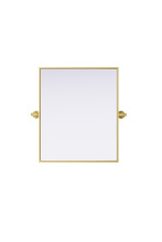 Elegant MR6H2024BRA - Amoura 20x24 Pivot Mirror in Brass