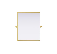 Elegant MR6H2430BRA - Amoura 24x30 Pivot Mirror in Brass