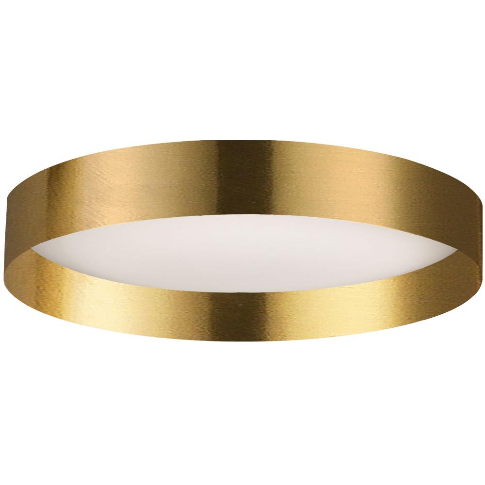 22W Flush Mount w/ Aged Brass Metal Shade