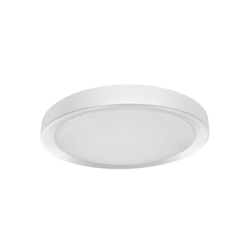 24W 3CCT Flush Mount Matte White with White Diffuser